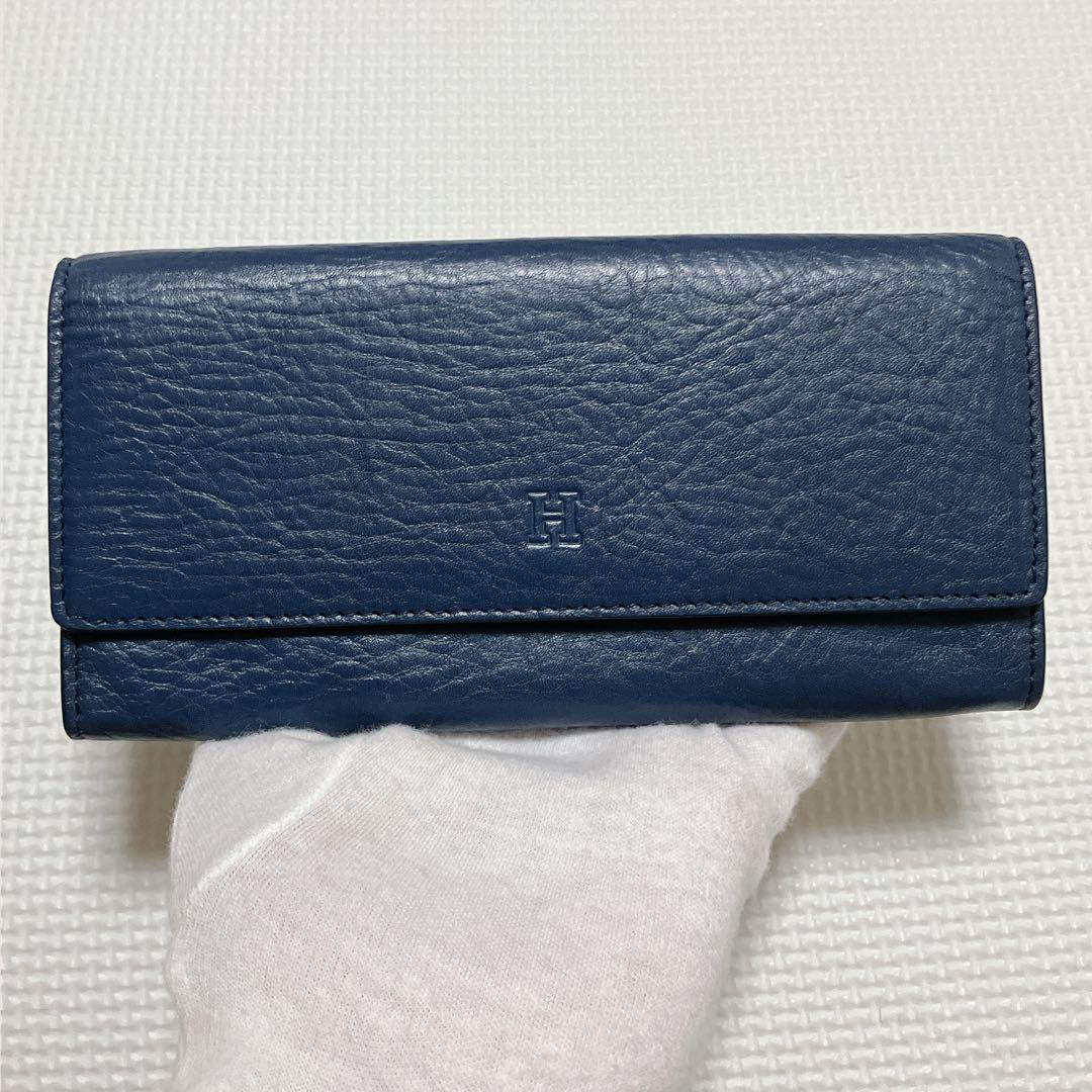 未使用 HIROFU ヒロフ レザー長財布 ブルー センプレ - メルカリ