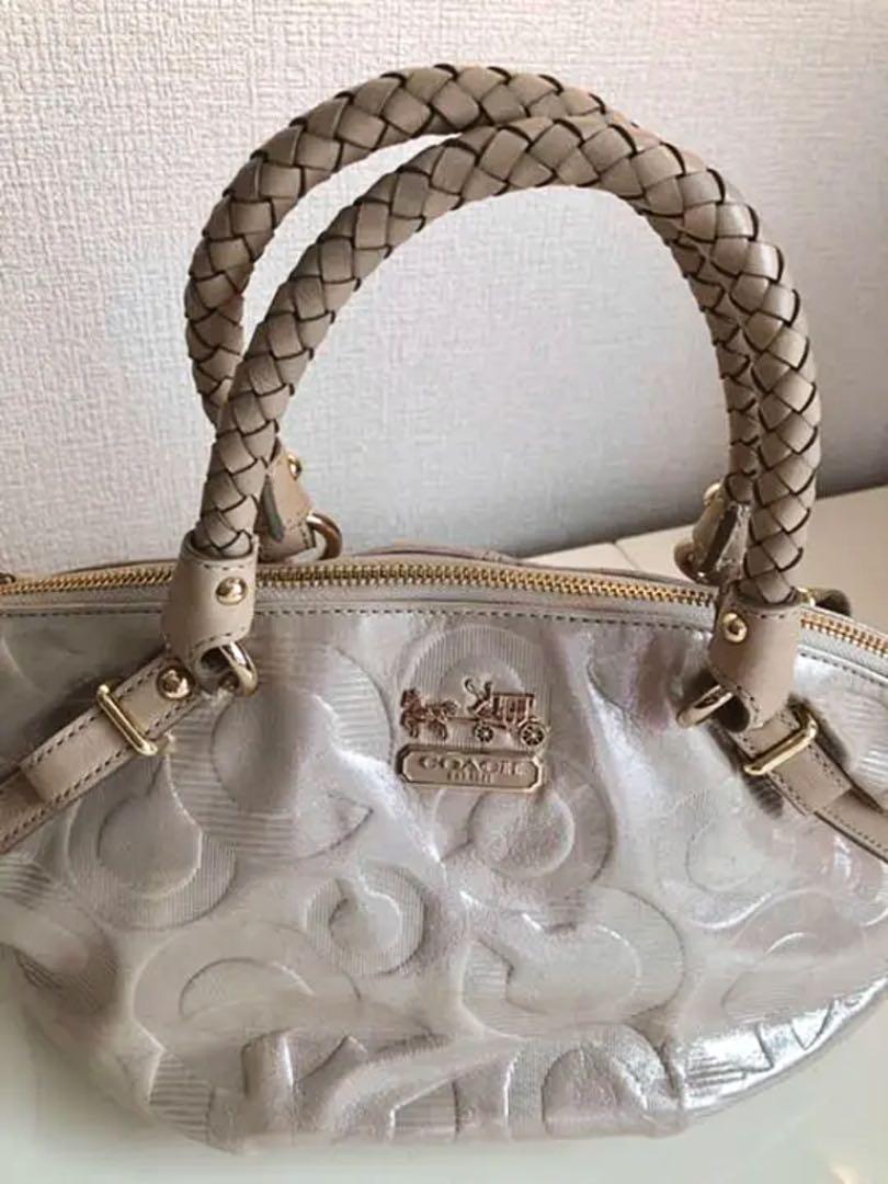 COACH コーチ 2wayハンドバッグ (ベージュ系)
