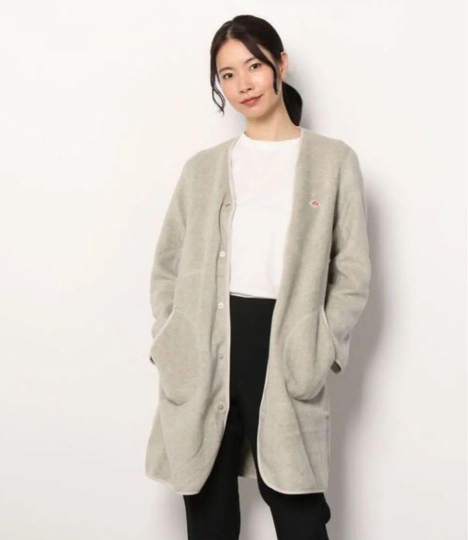 新品 Dantonダントン フリースカラーレスコート マーブル 38