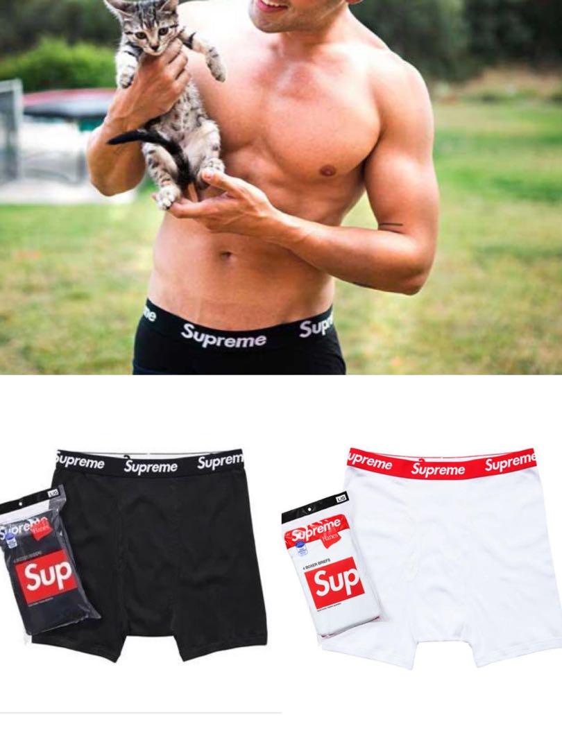 Supreme ボクサーパンツ 白 M 2枚 - メルカリ