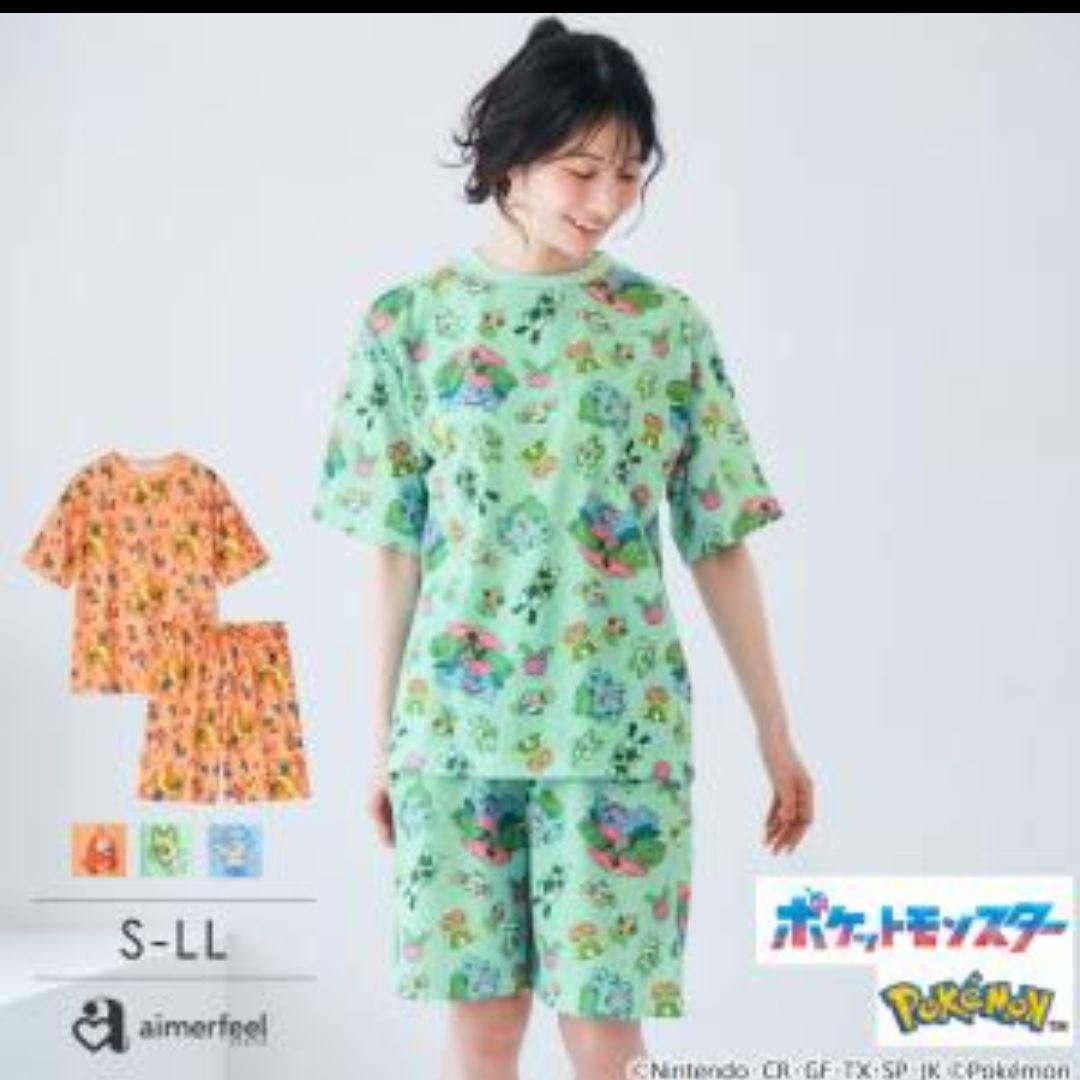 ポケモン エメフィール ルームウェア 上下セット Tシャツ ハーフパンツ ☆ポケモン ルームウェア 半袖 上下セットaimerfeel