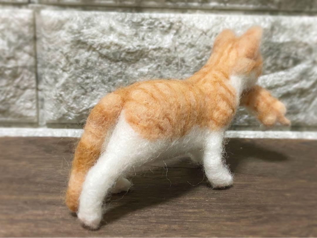 Ryan☆母猫の偉大さ☆茶トラ猫☆羊毛フェルトねこオブジェ☆cat☆ハンドメイド