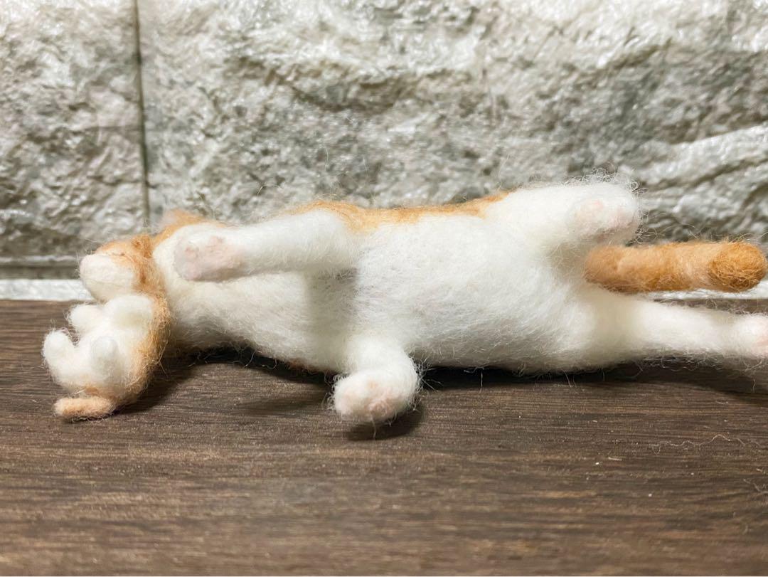 Ryan☆母猫の偉大さ☆茶トラ猫☆羊毛フェルトねこオブジェ☆cat☆ハンドメイド
