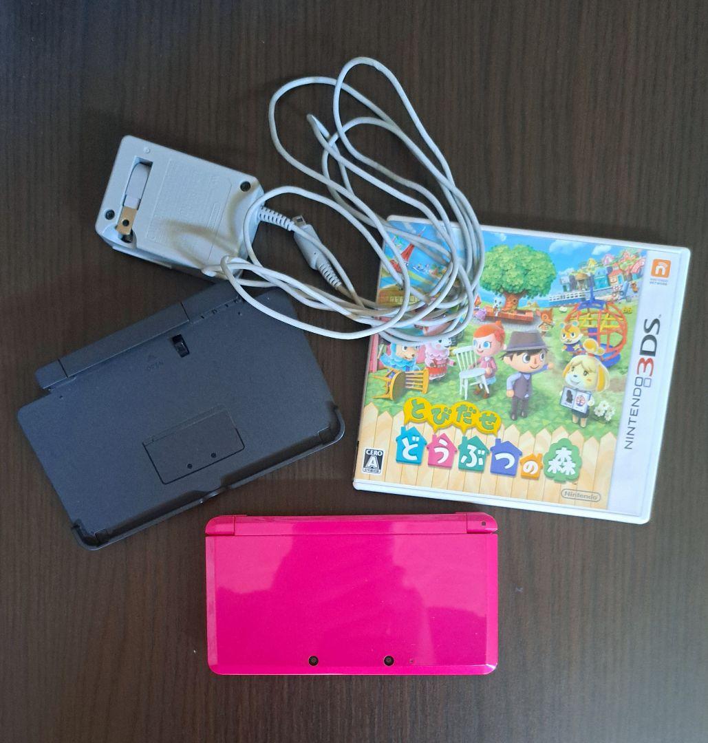 ニンテンドー3DS - ニンテンドー3DS グロスピンク フルセット 任天堂 3DS 本体 中古 付属品完備 ニンテンドー3DS グロスピンク