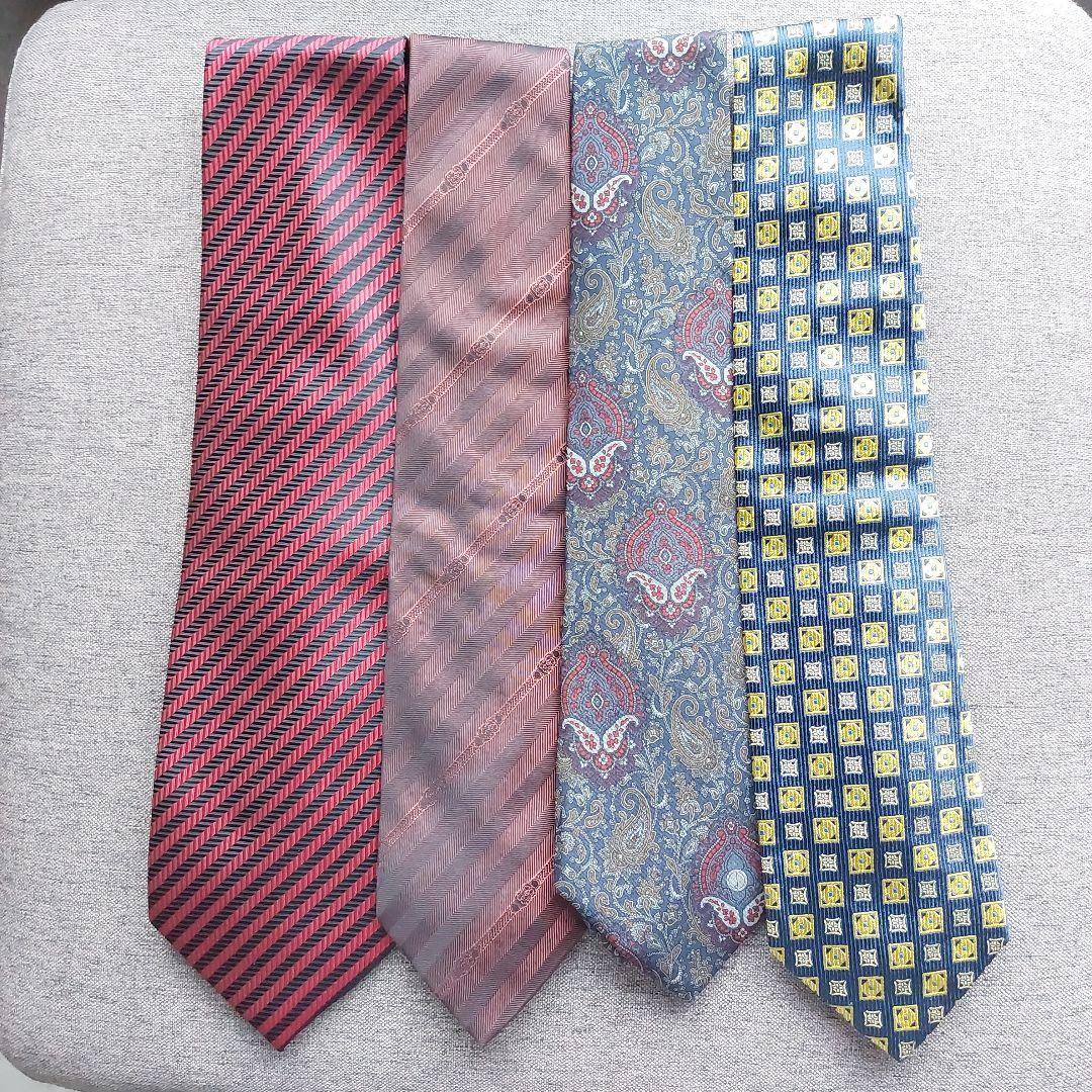 ブランドネクタイ4点（Herno, Zegna, Fendi,dunhill）