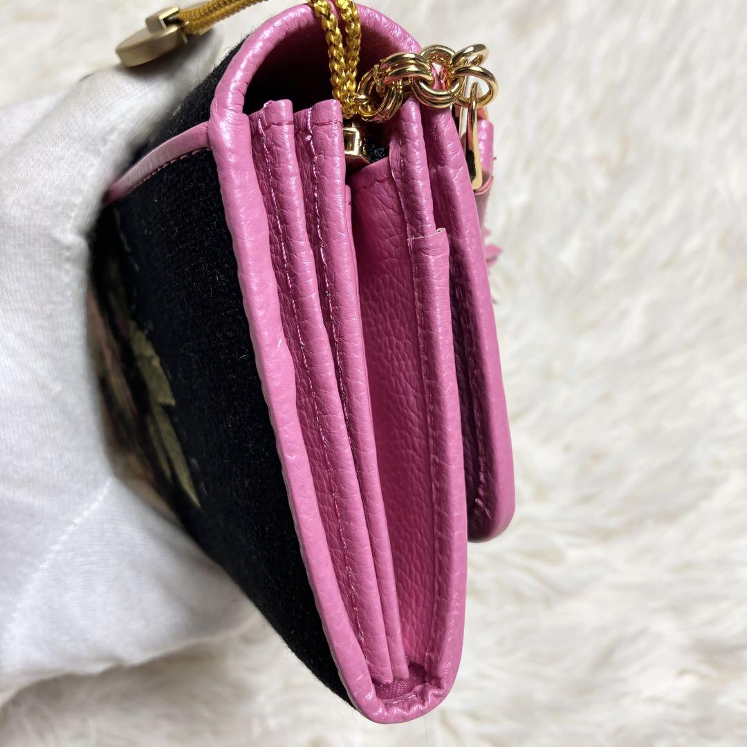 未使用】シンクビー＊長財布 スパンコール 花柄 ゴールド金具