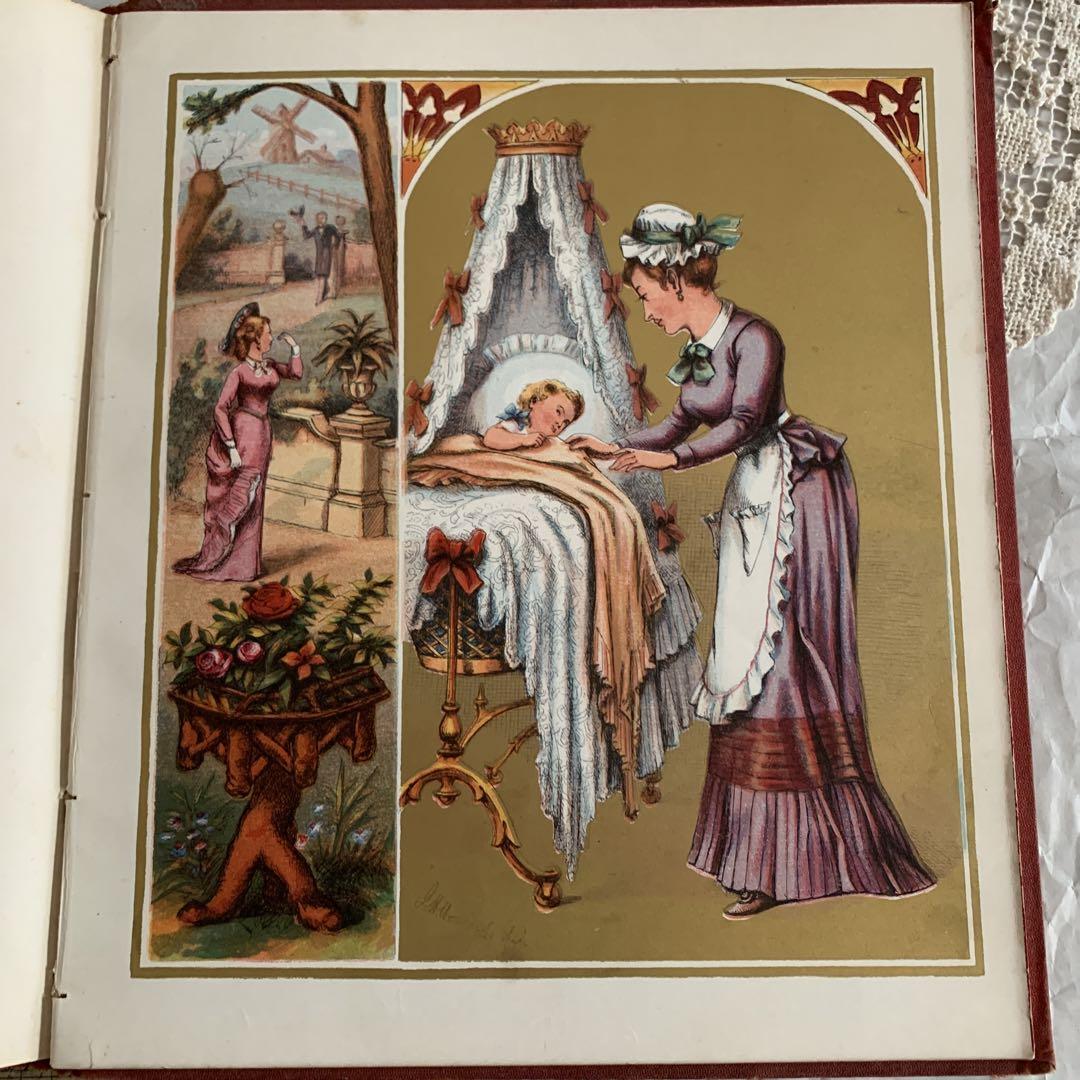 稀少1880年アンティーク洋書 ビクトリアン古書 絵本 児童書