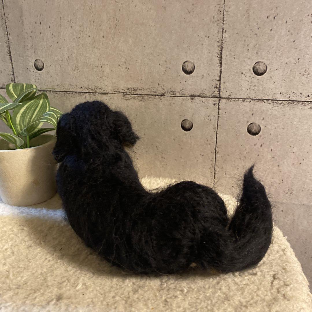 羊毛フェルト　ミニチュアダックス　犬