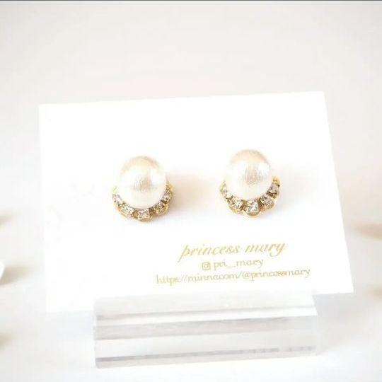 お試し価格》mini♡cotton pearl bijouピアス