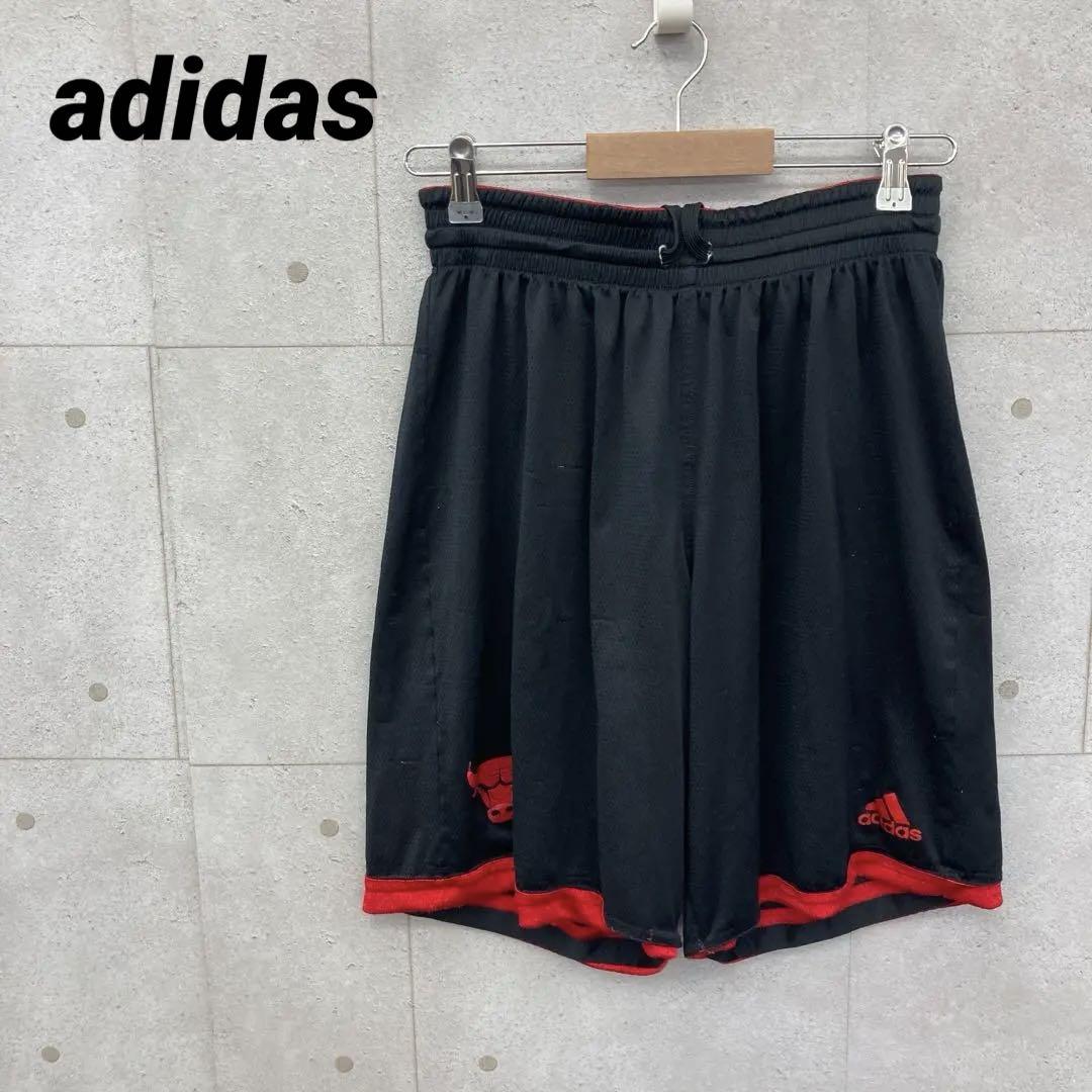 adidas アディダス リバーシブルパンツ シカゴブルズ バスパン 赤 黒