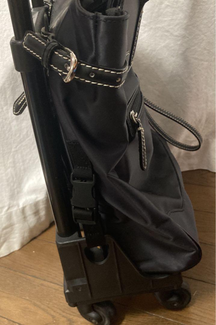 swany スワニー　キャリーバッグ　walking bag 黒　ステッチ