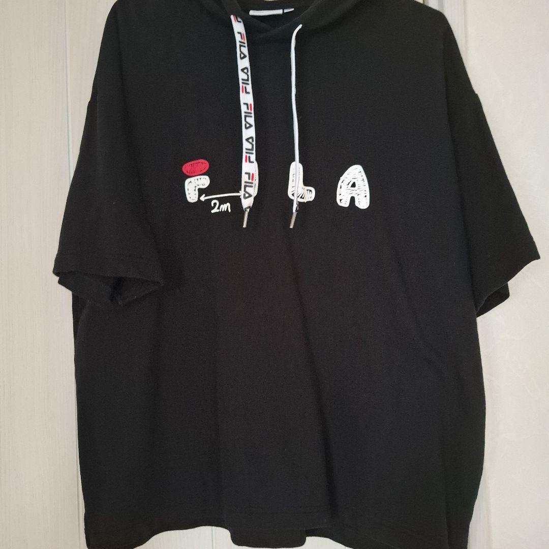 FILA 半袖フード付きパーカー