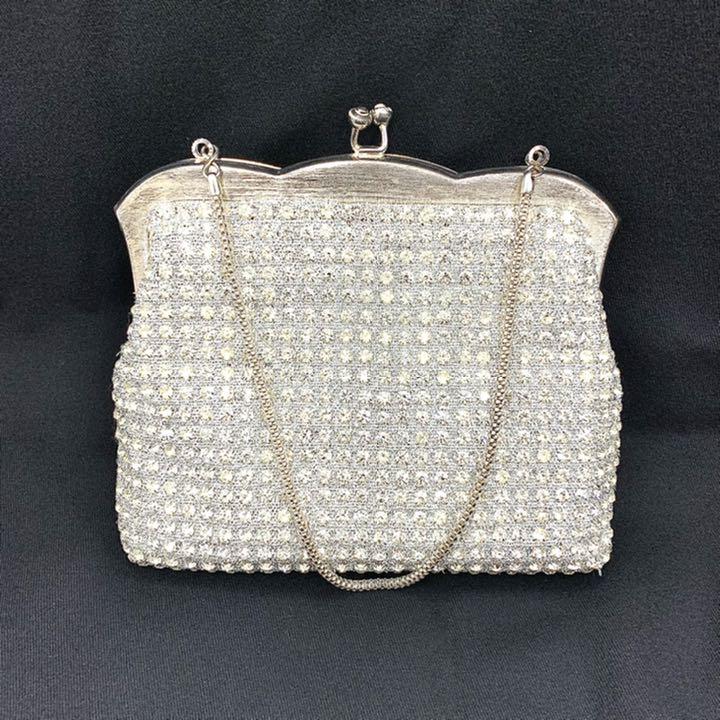 ビーズバッグ シルバー キラキラ 結婚式クリスマスパーティ和装バッグ着物ドレスに 100 品質 ビーズバッグ シルバー キラキラ 結婚式クリスマスパーティ和装バッグ着物ドレスに 100 品質