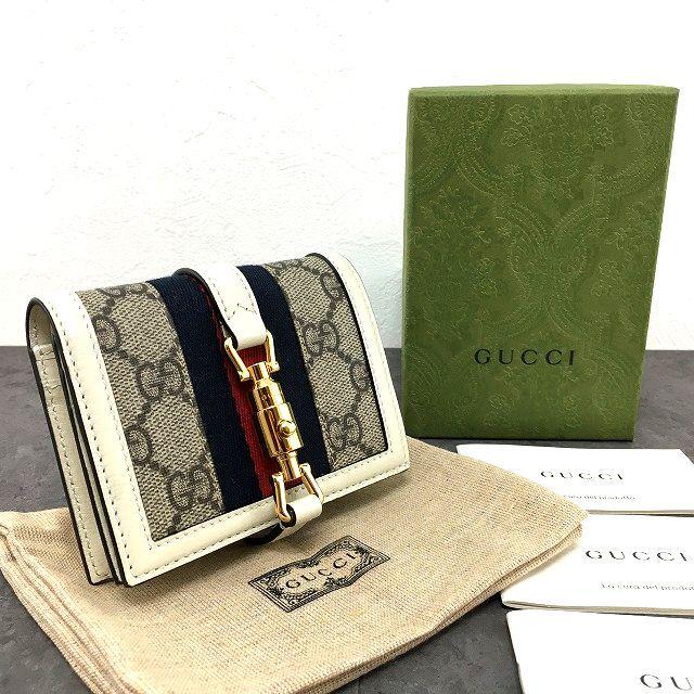 送料込み! 未使用品 GUCCI コンパクト財布 ジャッキー 白 315