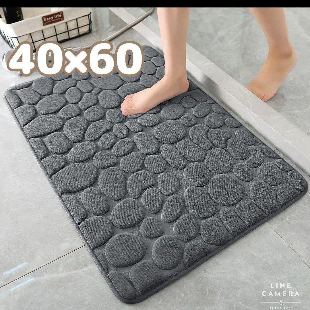 ❣️未使用❣️バスマット お風呂マット 吸水速乾 グレー お風呂マット 吸水性 速乾 グレー洗面所 キッチンマット 玄関