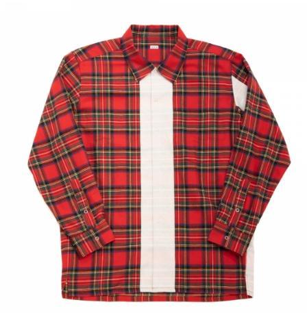 新品 定価41800円シークエル SEQUEL LINE CHECK SHIRT