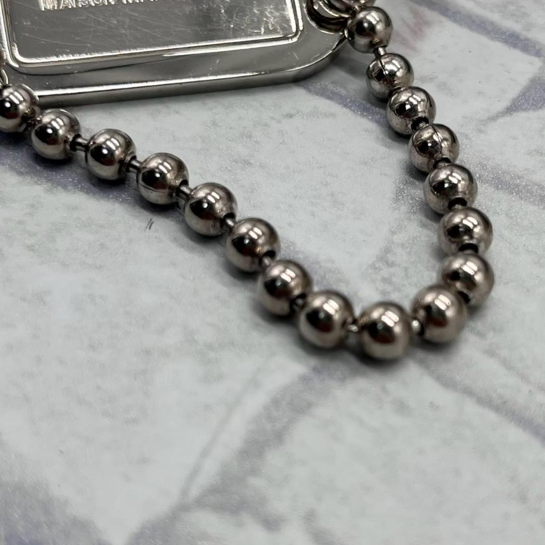 MM6 Maison Margiela ボールチェーンブレスレット ロゴタグ MM6 Maison Margiela ボールチェーンブレスレット ロゴタグ
