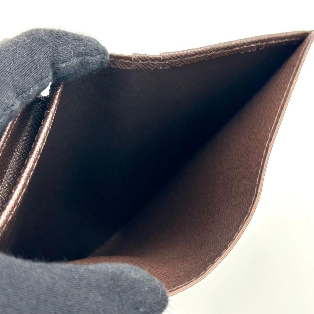 美品✨　ルイヴィトン ダミエ 二つ折り財布 トレゾール レディース N61736
