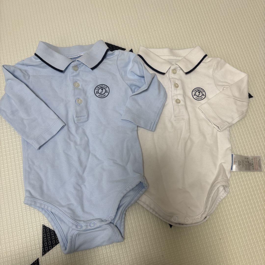 jacadi 4点セットフード付きジャケットとロンパースセット 6M 帽子12M