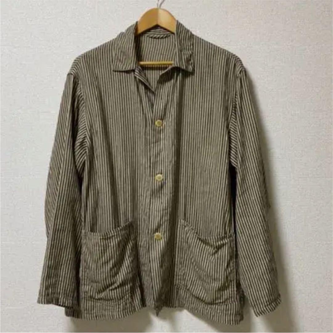 今期 コモリ 新品 COMOLI 22ss ストライプワークジャケット