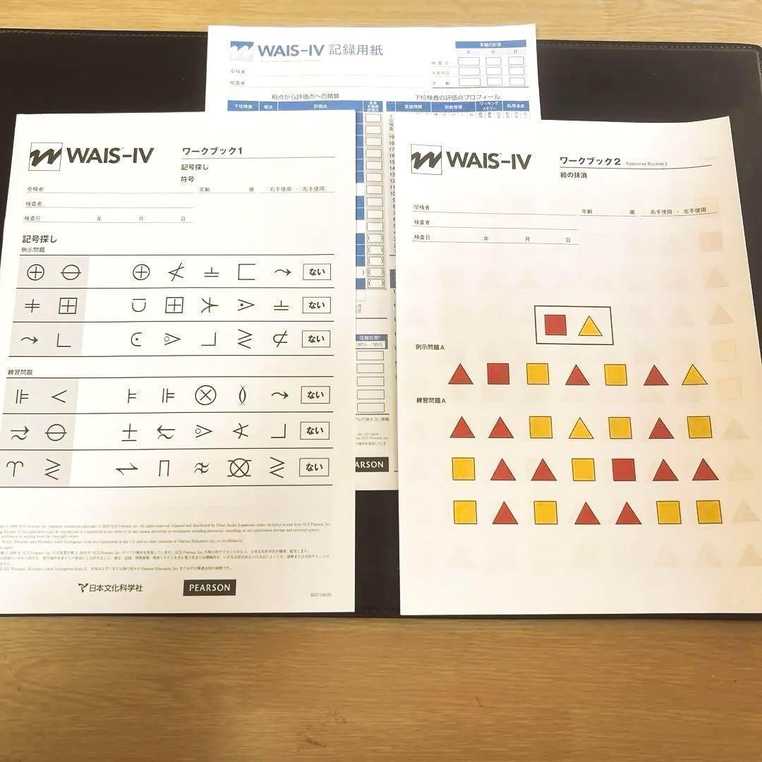WAIS Ⅳ 知能検査 記録用紙3点セット - メルカリ