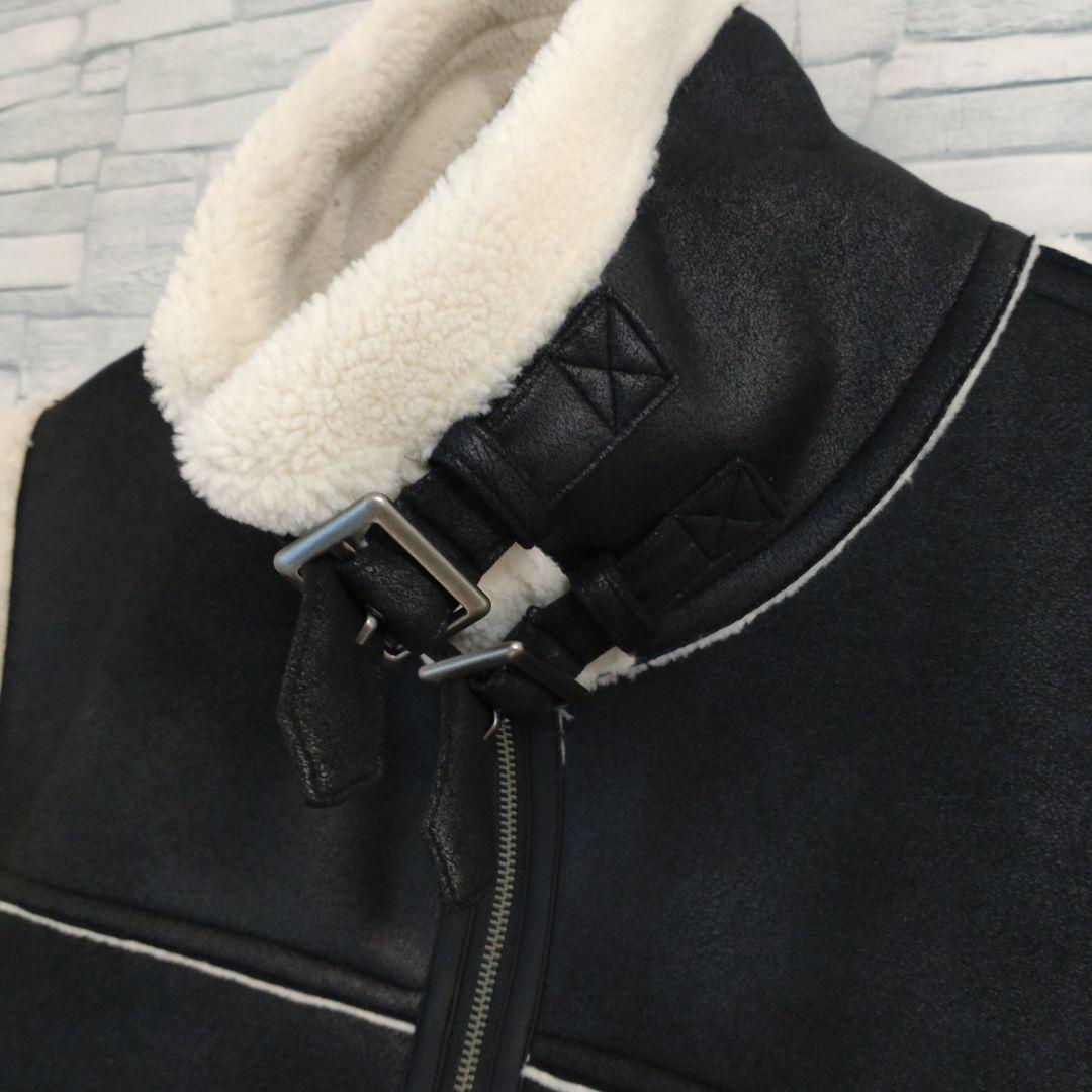 ジーナシス クラッシュレザーボアベスト JEANASISクラッシュレザーボアベスト