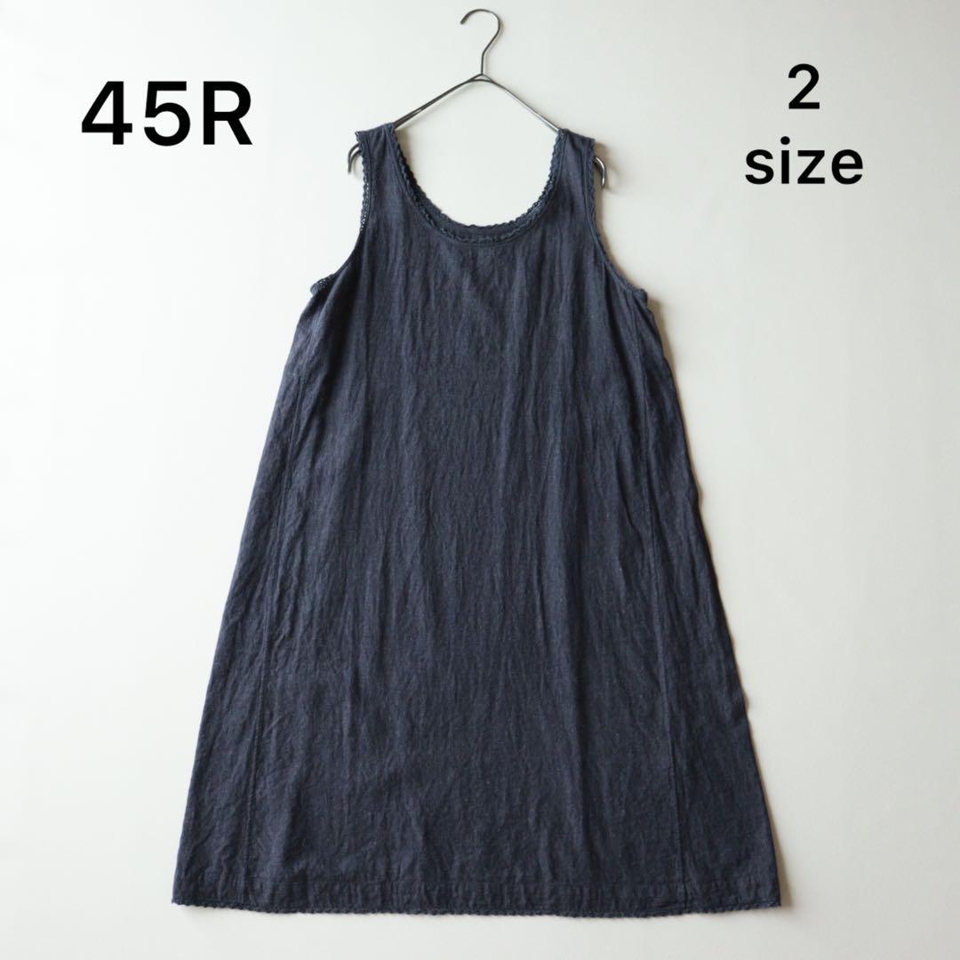 5217 45R ノースリーブワンピース AI INDIGO 首元レース