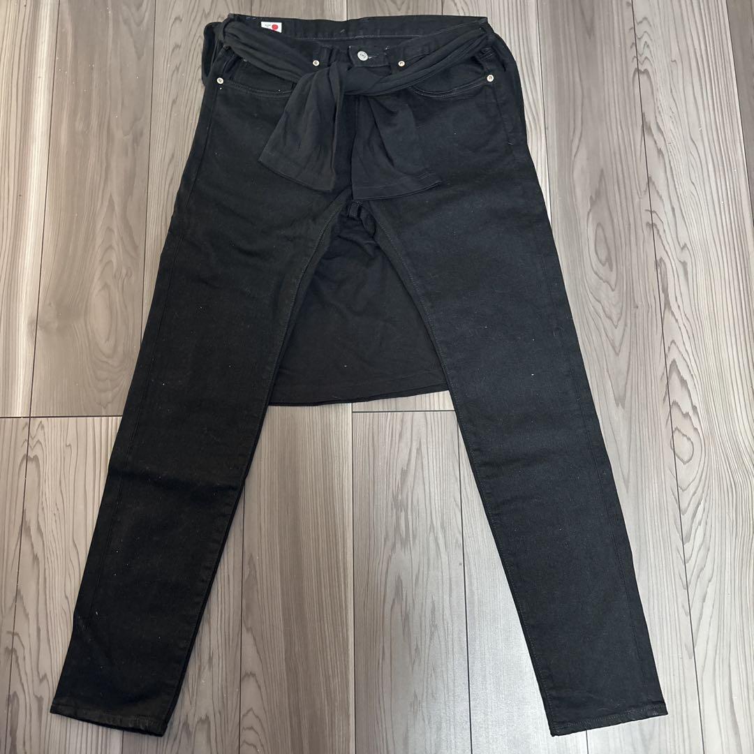 KIDILL EDWIN ブラックデニムパンツ