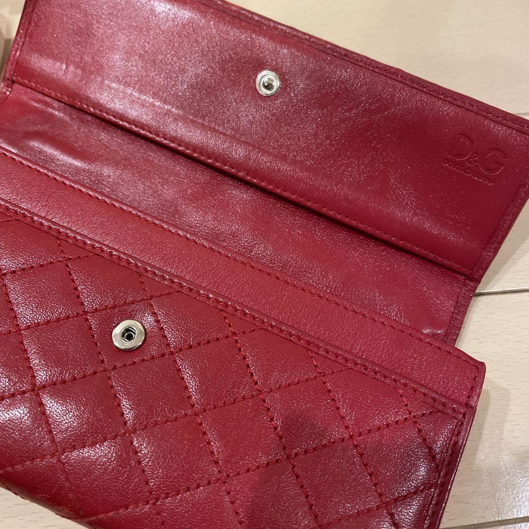 ドルガバ　ウォレット　長財布　赤　ドルチェ&ガッバーナ　財布