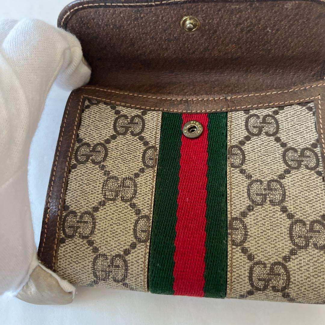 ヴィンテージ】GUCCI 財布 GG柄 シェリーライン - メルカリ