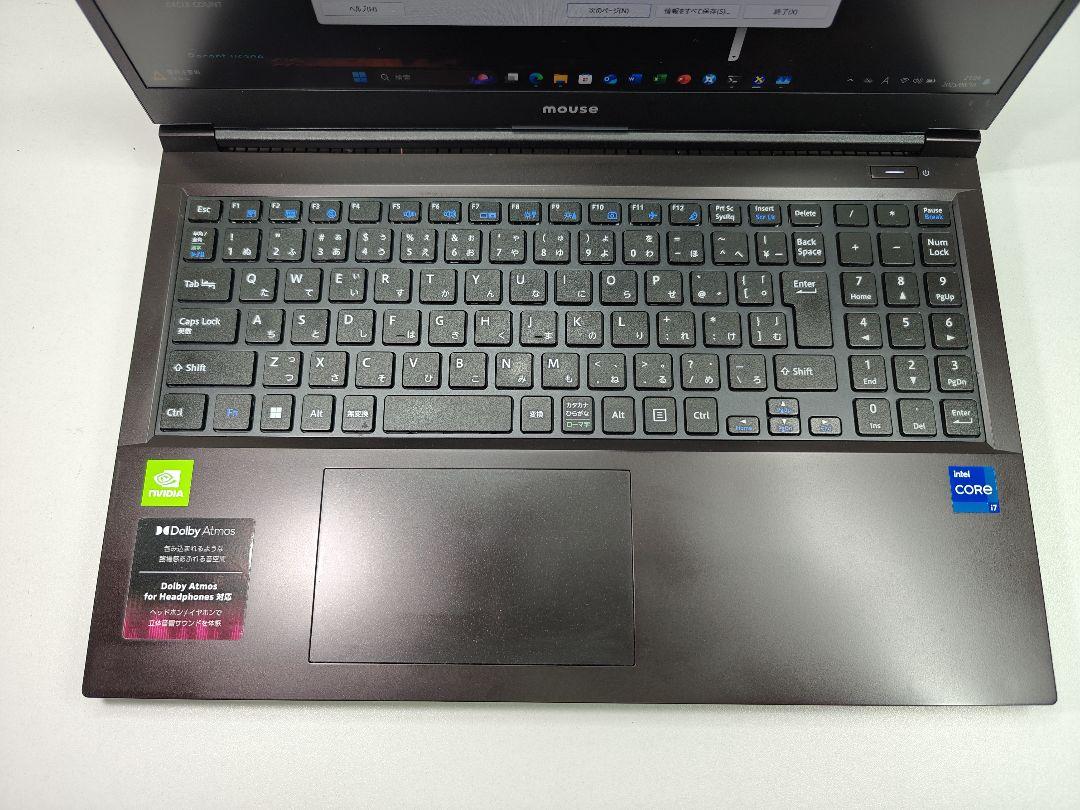 美品 マウスコンピューター K5-I7GM5BK-A i7-12650H