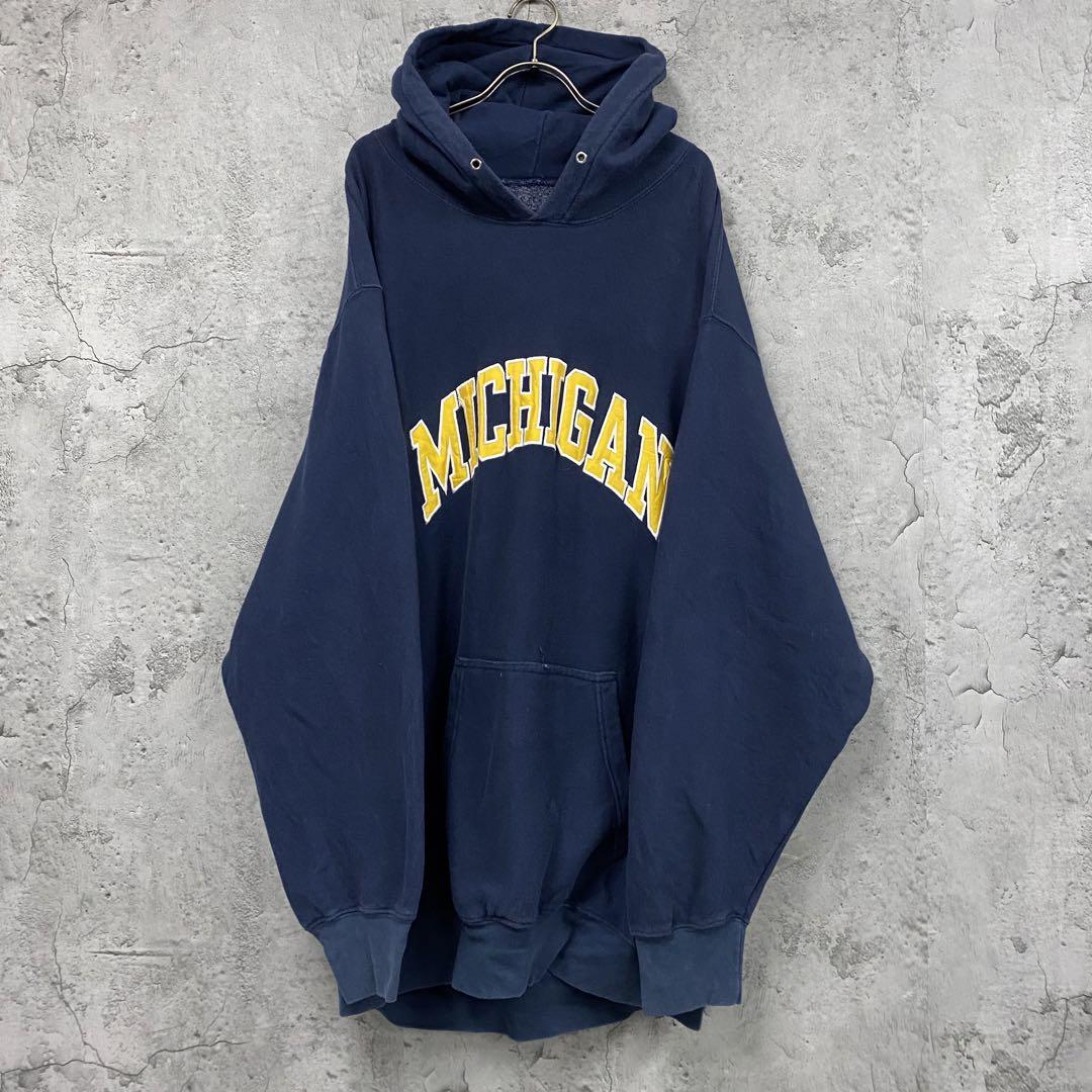 期間限定お試し価格】 レアカレッジ刺繍スウェットパーカー ネイビー