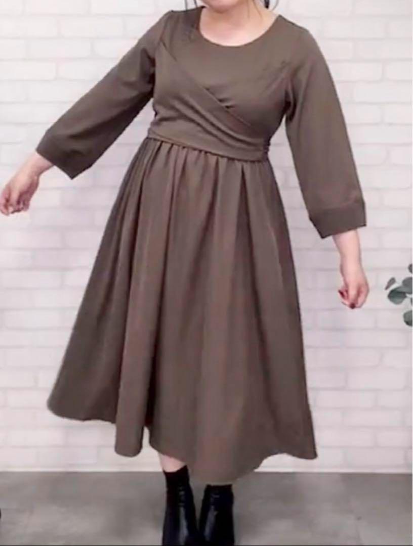 CLETTEオリジナル★カシュクール風バックリボンワンピース クレット