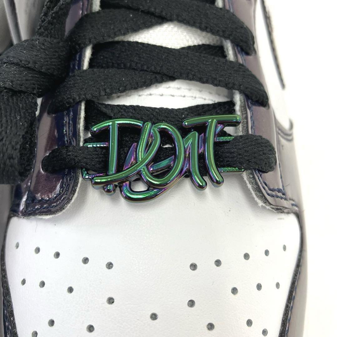 未使用☆Nike☆ナイキ☆Dunk Low SE☆JUST☆DOIT☆革☆黒×白