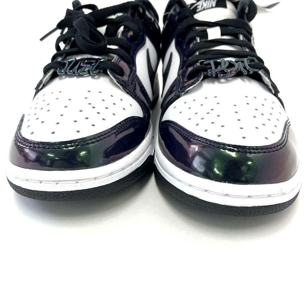 未使用☆Nike☆ナイキ☆Dunk Low SE☆JUST☆DOIT☆革☆黒×白