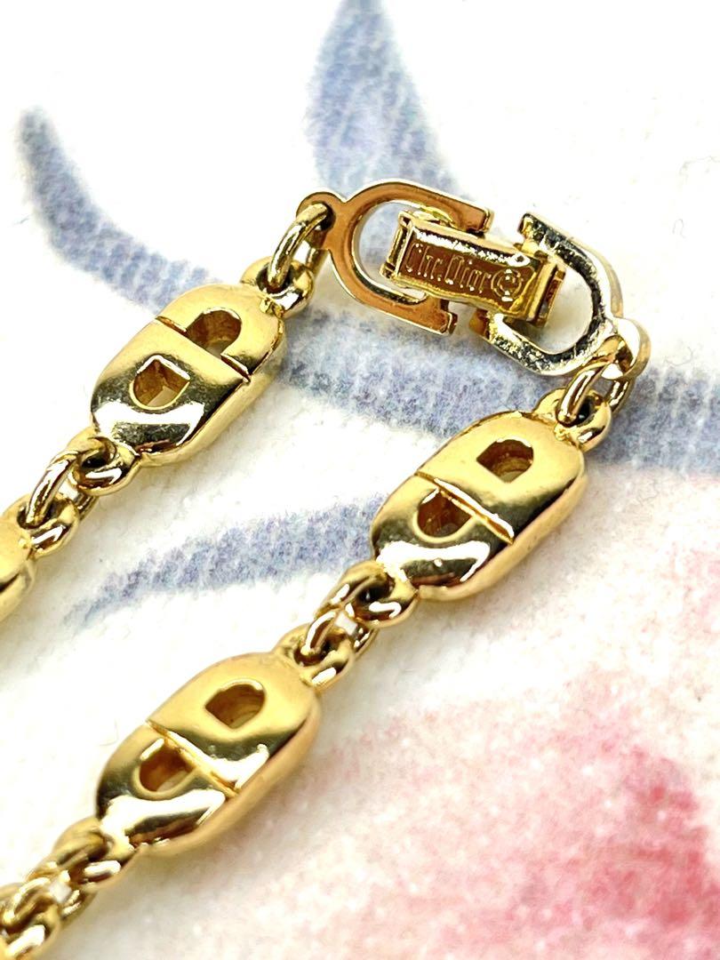 激レア✨ Christian Dior ディオールCDロゴ連結ネックレス金
