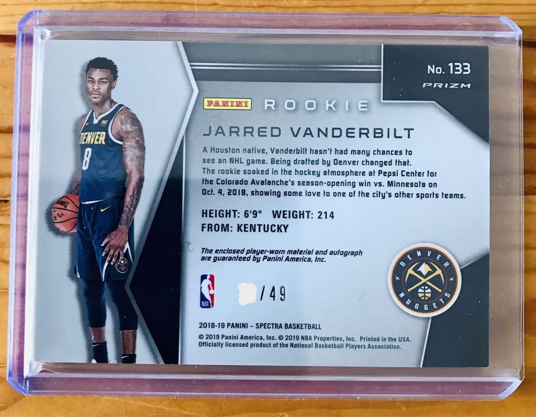 その他 JARRED VANDERBILT SPECTRA RC AUTO /49