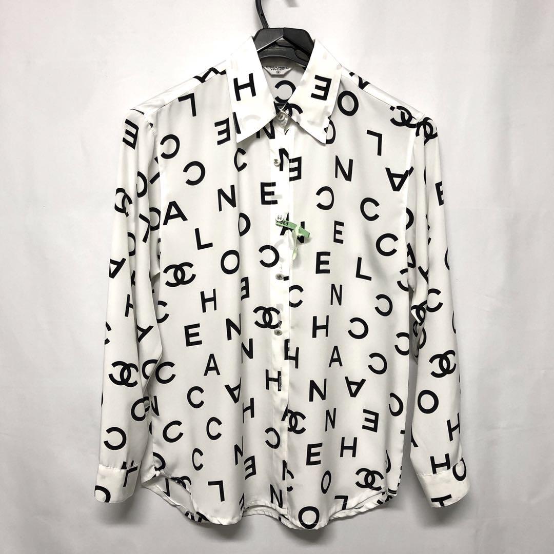 新作人気 CHANEL □ BOUTIQUE ココマーク ヴィンテージ ホワイト ブラウス トップス