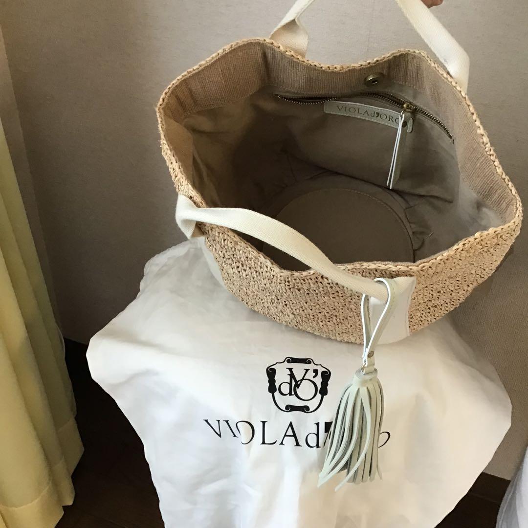 VIOLA d'ORO 自然素材 トートバッグ VIOLA d'ORO 自然素材 トートバッグ