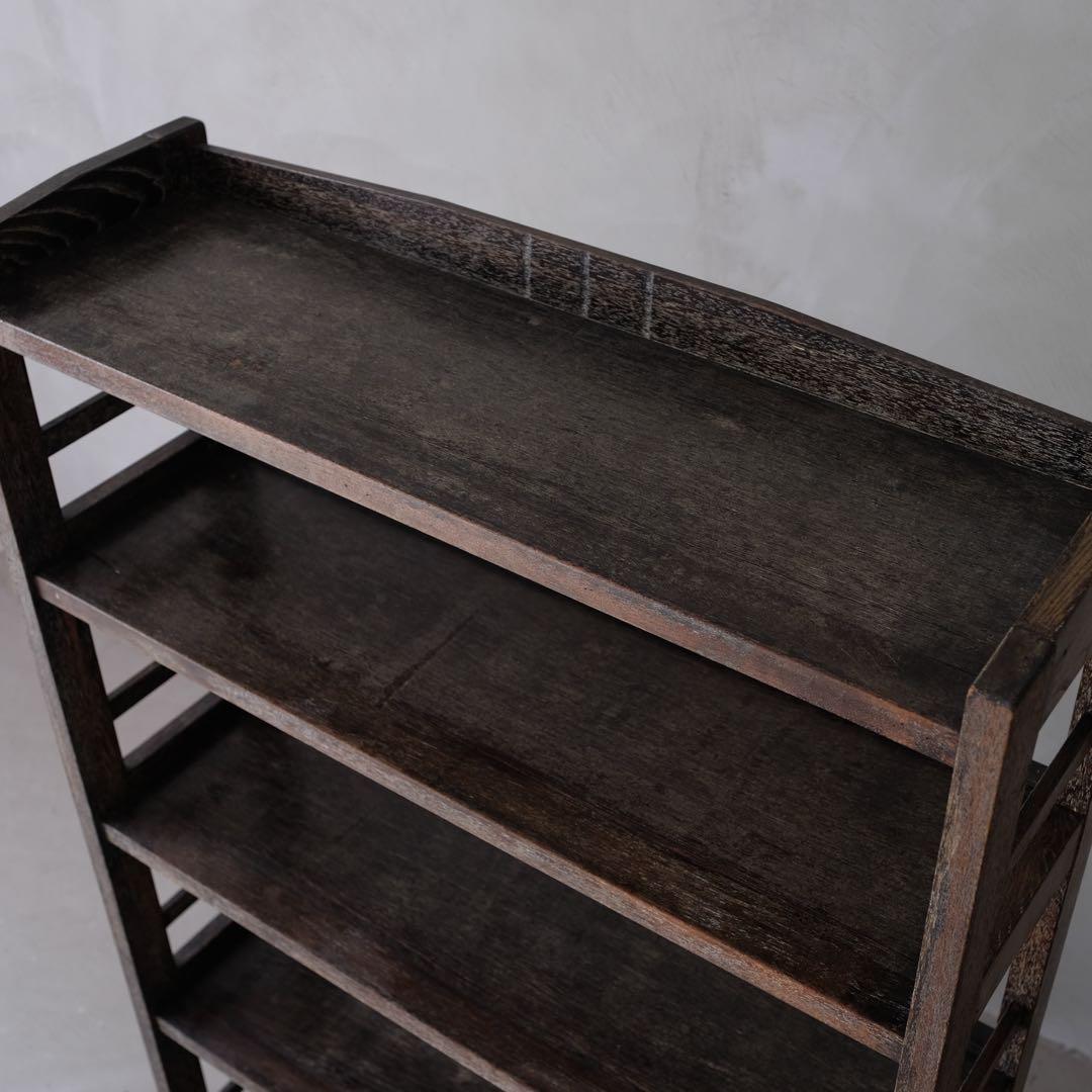 5段木製本棚　収納棚 陳列棚 飾り棚 ブックシェルフ 古家具 ヴィンテージ fi-mint_crus55slf5dan