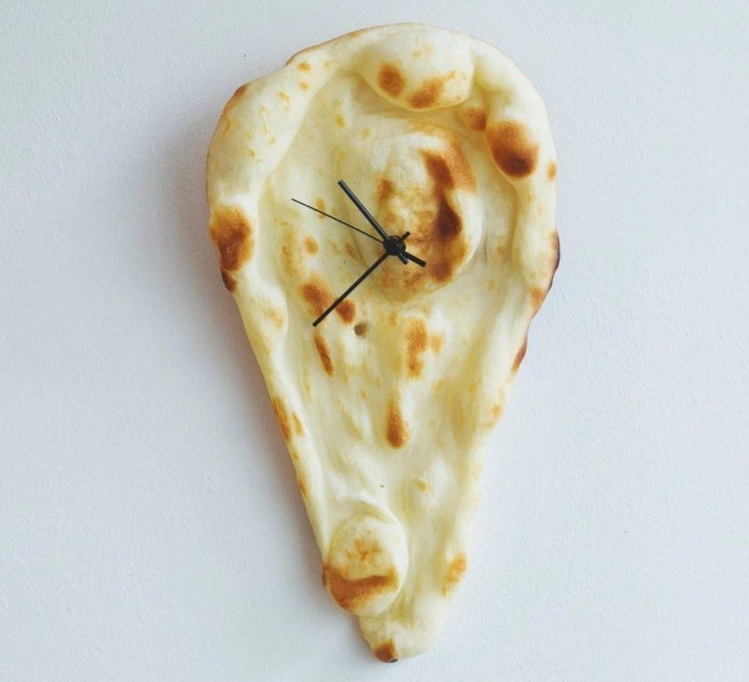 壁掛け時計　Naan Clock ナン時計　今、ナン時　カレー