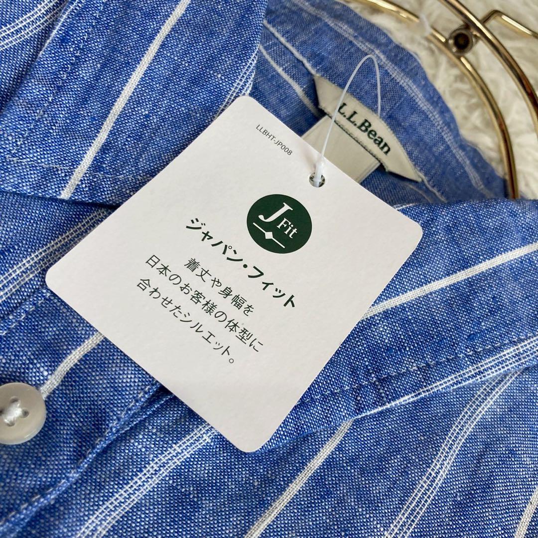 《美品》 LL.Bean リネンシャツ ブルー XL ナチュラル カジュアル