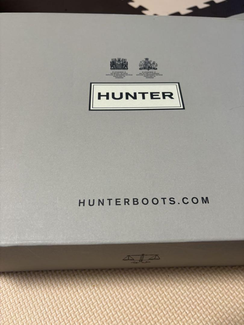 HUNTER ブラック サイドゴアブーツ　レインブーツ