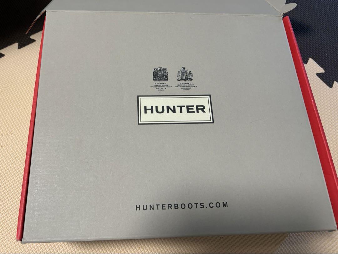 HUNTER ブラック サイドゴアブーツ　レインブーツ