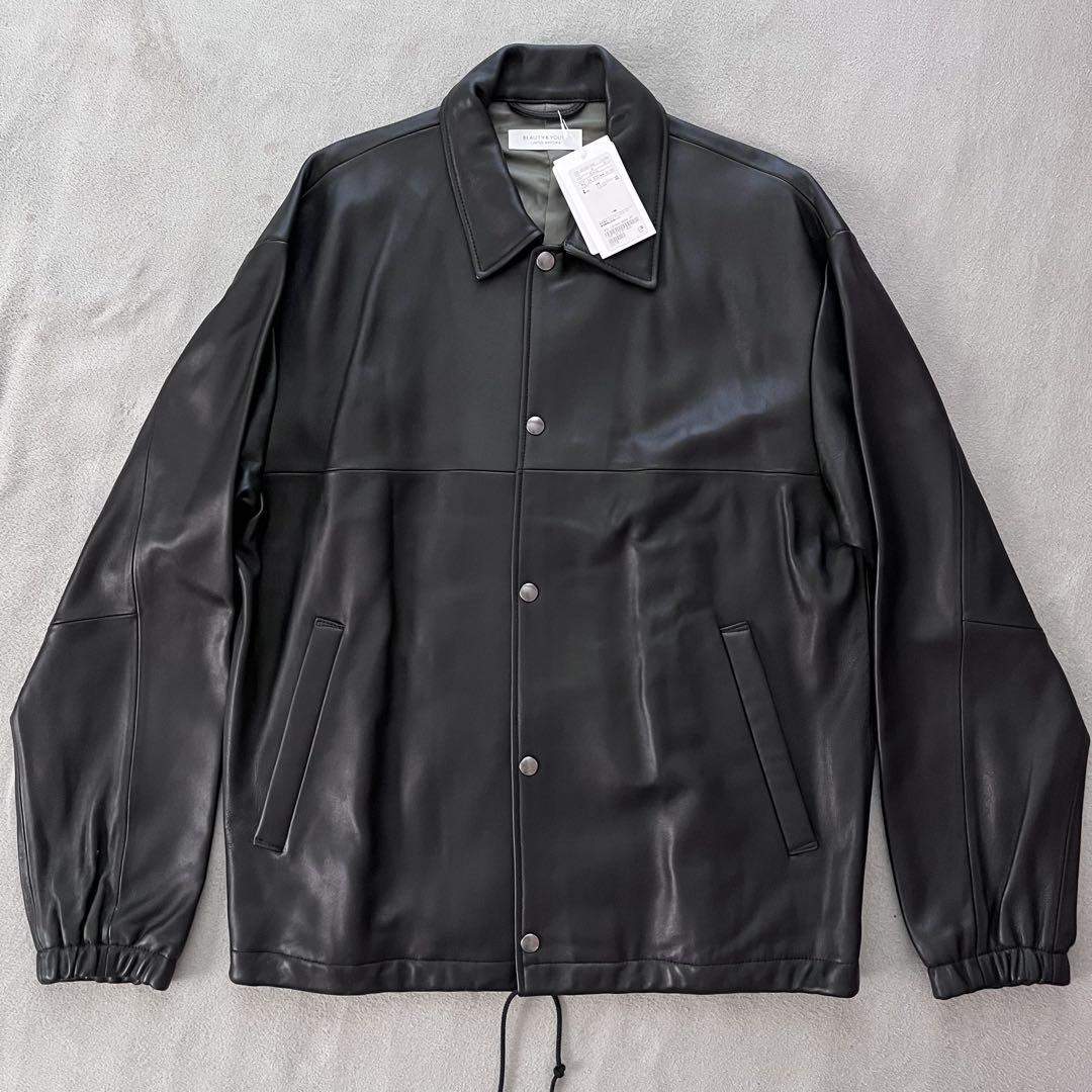 美品　BEAUTY&YOUTH UNITED ARROWS レザージャケット WEB限定 WARDROBE SMART】 シープ ダブル ライダースジャケット