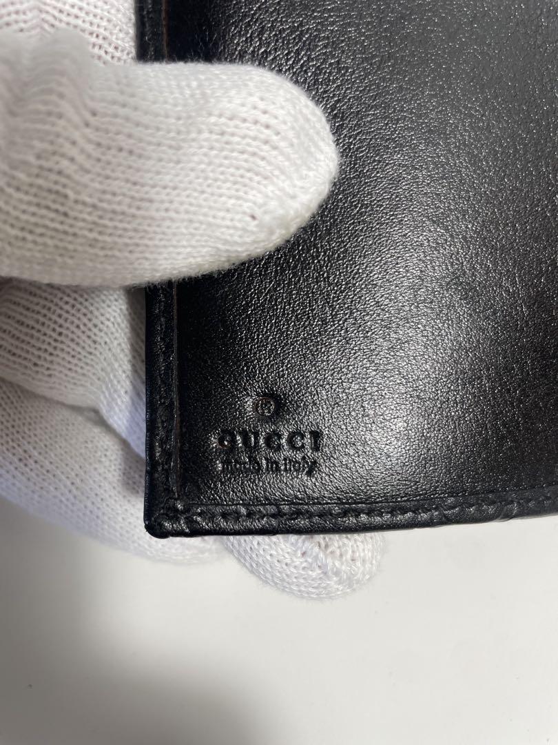 GUCCI ブラック 長財布 エンボスロゴ
