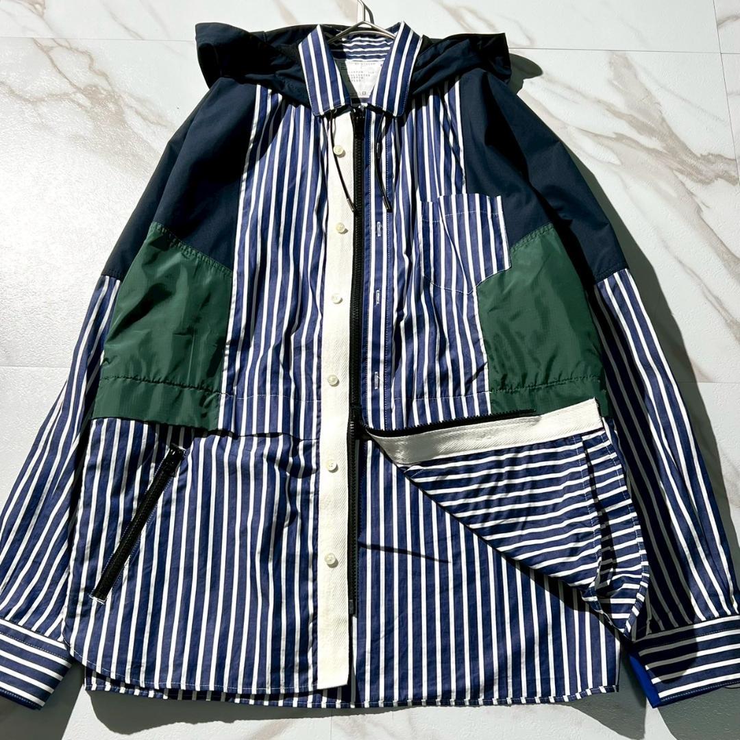 極美品✨sacai サカイ 21AW ドッキング ポプリン シャツ ジャケット