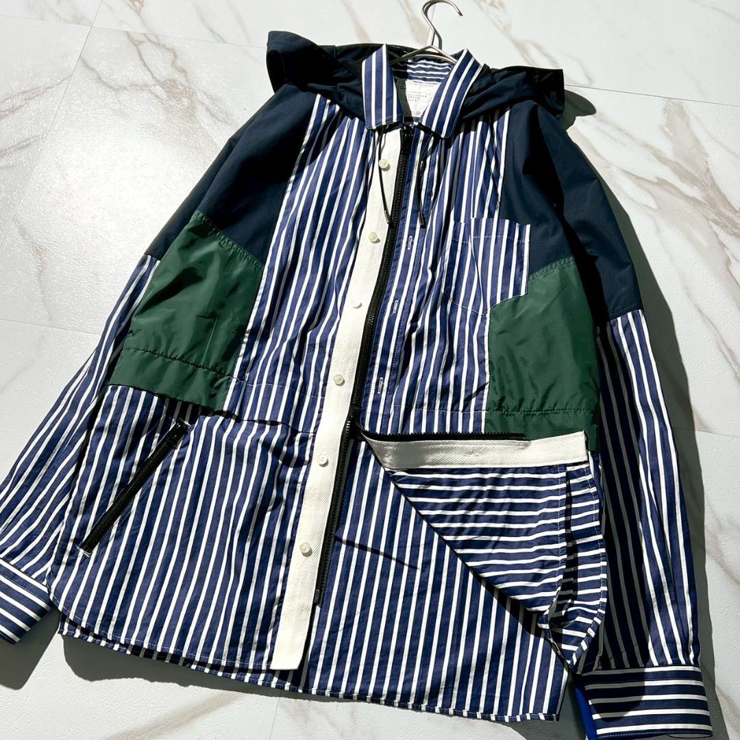 極美品✨sacai サカイ 21AW ドッキング ポプリン シャツ ジャケット