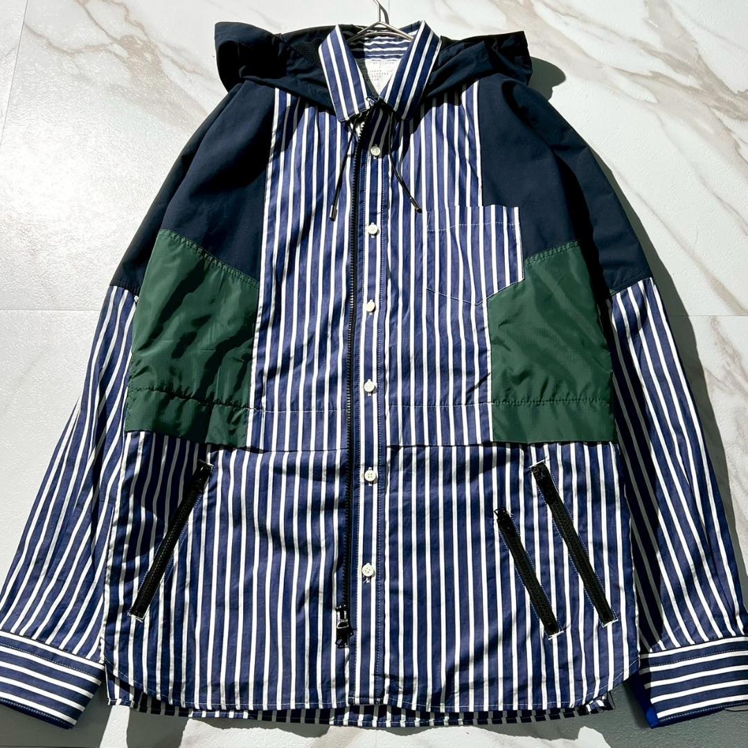 極美品✨sacai サカイ 21AW ドッキング ポプリン シャツ ジャケット