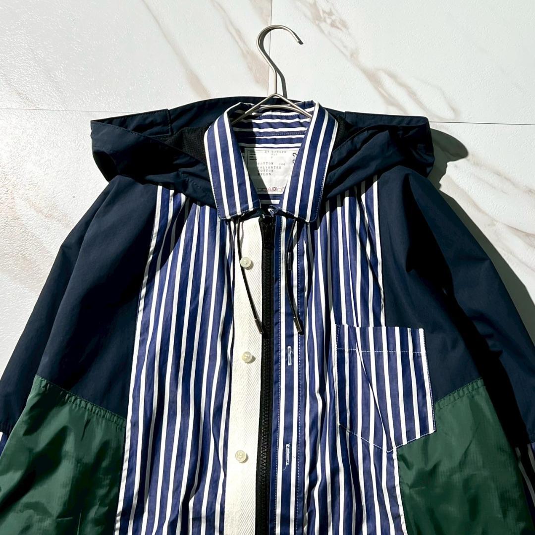極美品✨sacai サカイ 21AW ドッキング ポプリン シャツ ジャケット